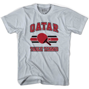 Qatar Table Tennis Adult Cotton T-Shirt - Cool Grey