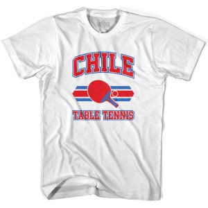 Chile Table Tennis Adult Cotton T-shirt-White