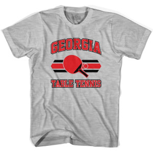 Georgia Table Tennis Adult Cotton T-shirt - Grey Heather Georgia Table Tennis Adult Cotton T-shirt - Grey Heather