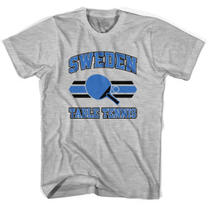 Sweden Table Tennis Womens Cotton T-shirt - Grey Heather