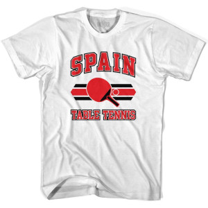 Spain Table Tennis Womens Cotton T-shirt-White