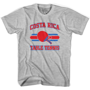 Costa Rica Table Tennis Womens Cotton T-shirt - Grey Heather Costa Rica Table Tennis Womens Cotton T-shirt - Grey Heather
