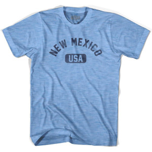 New Mexico USA Adult Tri-Blend T-shirt - Athletic Blue
