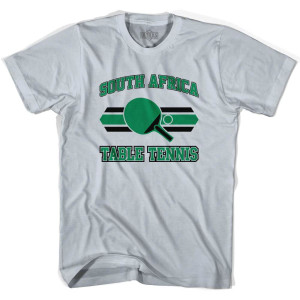 South Africa Table Tennis Adult Cotton T-Shirt - Cool Grey