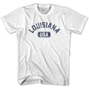 Louisiana USA Youth Cotton T-shirt - White Louisiana USA Youth Cotton T-shirt - White
