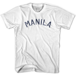 Manila Vintage Womens Cotton T-shirt - White