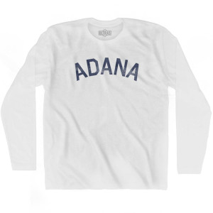 Adana Text Adult Cotton Long Sleeve T-shirt - White