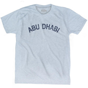 Abu Dhabi Text Adult Tri-Blend T-shirt - Athletic White Abu Dhabi Text Adult Tri-Blend T-shirt - Athletic White