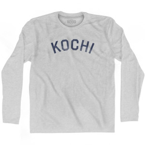 Kochi Vintage Adult Cotton Long Sleeve T-shirt - Grey Heather Kochi Vintage Adult Cotton Long Sleeve T-shirt - Grey Heather