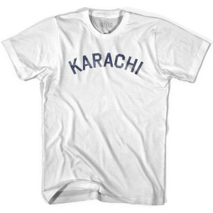 Karachi Vintage Adult Cotton T-shirt - White Karachi Vintage Adult Cotton T-shirt - White