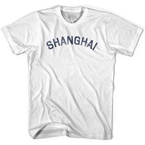 Shanghai Vintage Adult Cotton T-shirt - White Shanghai Vintage Adult Cotton T-shirt - White