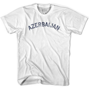Azerbaijan Vintage City Adult Cotton T-shirt - White