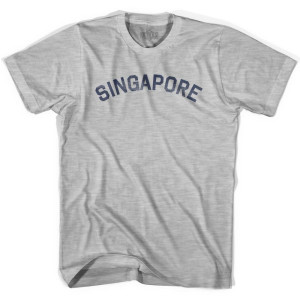 Singapore Vintage City Youth Cotton T-shirt-Grey Heather Singapore Vintage City Youth Cotton T-shirt-Grey Heather
