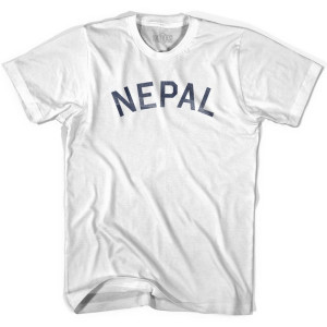 Nepal Vintage City Adult Cotton T-shirt - White