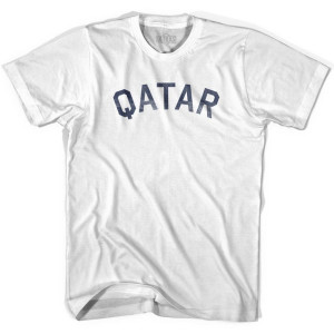 Qatar Vintage City Youth Cotton T-shirt - White Qatar Vintage City Youth Cotton T-shirt - White