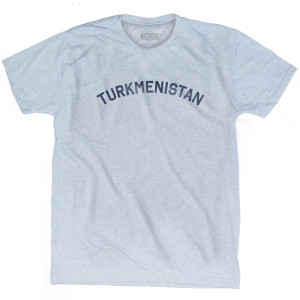 Turkmenistan Vintage City Adult Tri-Blend T-shirt - Athletic White Turkmenistan Vintage City Adult Tri-Blend T-shirt - Athletic White