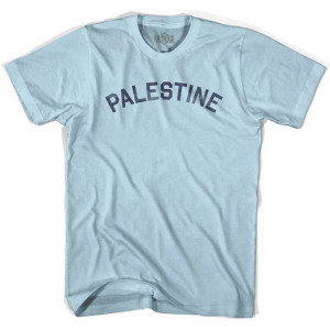 Palestine Vintage City Adult Cotton T-shirt - Light Blue