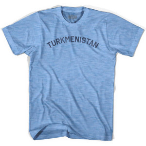 Turkmenistan Vintage City Adult Tri-Blend T-shirt - Athletic Blue Turkmenistan Vintage City Adult Tri-Blend T-shirt - Athletic Blue