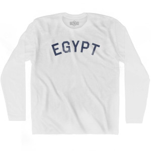 Egypt Vintage City Adult Cotton Long Sleeve T-shirt - White