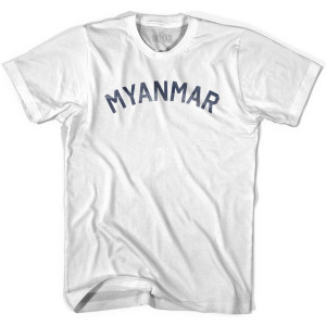 Myanmar Vintage City Womens Cotton T-shirt - White