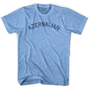 Azerbaijan Vintage City Adult Tri-Blend T-shirt - Athletic Blue