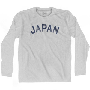 Japan Vintage City Adult Cotton Long Sleeve T-shirt - Grey Heather Japan Vintage City Adult Cotton Long Sleeve T-shirt - Grey Heather