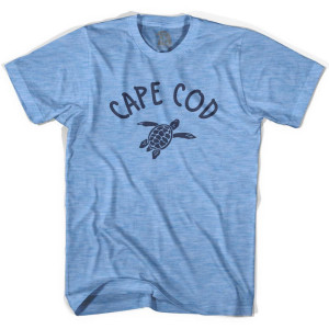 Cape Cod Beach Sea Turtle Adult Tri-Blend T-shirt - Athletic Blue Cape Cod Beach Sea Turtle Adult Tri-Blend T-shirt - Athletic Blue