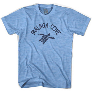Malaga Cove Beach Sea Turtle Adult Tri-Blend T-shirt - Athletic Blue Malaga Cove Beach Sea Turtle Adult Tri-Blend T-shirt - Athletic Blue