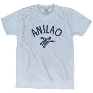 Anilao Beach Sea Turtle Adult Tri-Blend T-shirt - Athletic White