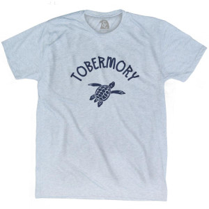 Tobermory Beach Sea Turtle Adult Tri-Blend T-shirt - Athletic White Tobermory Beach Sea Turtle Adult Tri-Blend T-shirt - Athletic White