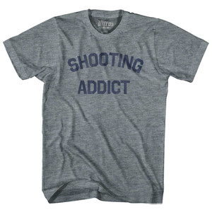 Shooting Addict Adult Tri-Blend T-shirt - Athletic Grey