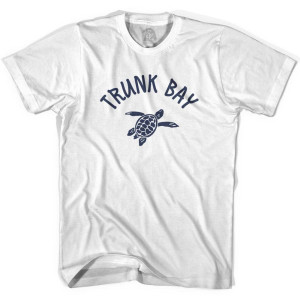 Trunk Bay Beach Sea Turtle Womens Cotton T-shirt - White