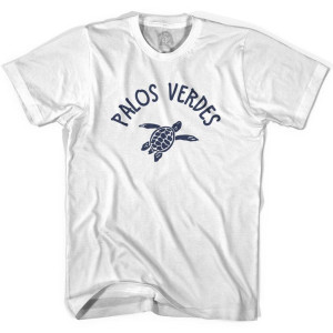 Palos Verdes Beach Sea Turtle Womens Cotton T-shirt - White