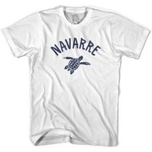Navarre Beach Sea Turtle Womens Cotton T-shirt - White