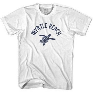 Myrtle Beach Sea Turtle Womens Cotton T-shirt - White