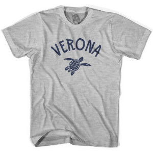 Verona Beach Sea Turtle Womens Cotton T-shirt - Grey Heather