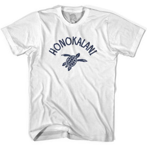 Honokalani Beach Sea Turtle Womens Cotton T-shirt - White