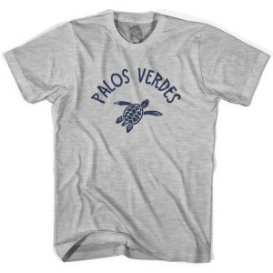 Palos Verdes Beach Sea Turtle Womens Cotton T-shirt - Grey Heather Palos Verdes Beach Sea Turtle Womens Cotton T-shirt - Grey Heather