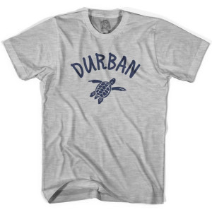 Durban Beach Sea Turtle Womens Cotton T-shirt - Grey Heather