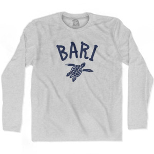 Bari Beach Sea Turtle Adult Cotton Long Sleeve T-shirt - Grey Heather Bari Beach Sea Turtle Adult Cotton Long Sleeve T-shirt - Grey Heather