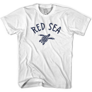 Red Sea Beach Sea Turtle Youth Cotton T-shirt - White Red Sea Beach Sea Turtle Youth Cotton T-shirt - White