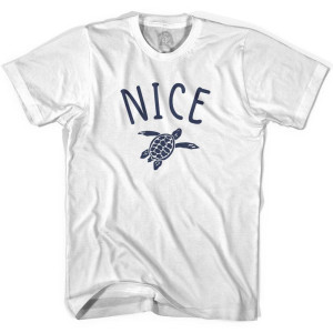 Nice Beach Sea Turtle Youth Cotton T-shirt - White