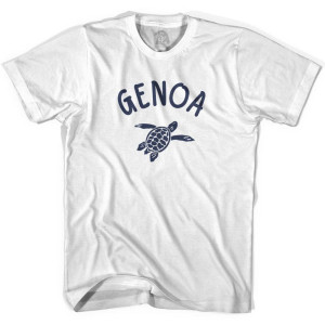 Genoa Beach Sea Turtle Youth Cotton T-shirt-White