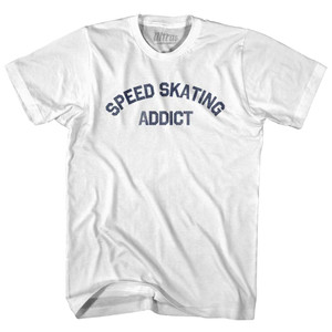 Speed Skating Addict Youth Cotton T-shirt - White