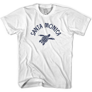 Santa Monica Beach Sea Turtle Youth Cotton T-shirt-White Santa Monica Beach Sea Turtle Youth Cotton T-shirt-White