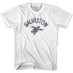 Galveston Beach Sea Turtle Youth Cotton T-shirt-White