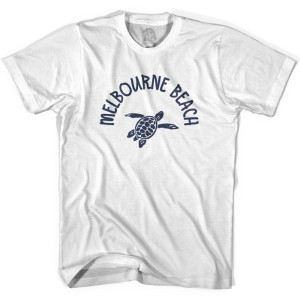 Melbourne Beach Sea Turtle Youth Cotton T-shirt-White Melbourne Beach Sea Turtle Youth Cotton T-shirt-White