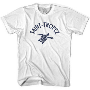 Saint-Tropez Beach Sea Turtle Youth Cotton T-shirt - White Saint-Tropez Beach Sea Turtle Youth Cotton T-shirt - White