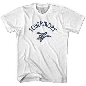 Tobermory Beach Sea Turtle Youth Cotton T-shirt - White Tobermory Beach Sea Turtle Youth Cotton T-shirt - White