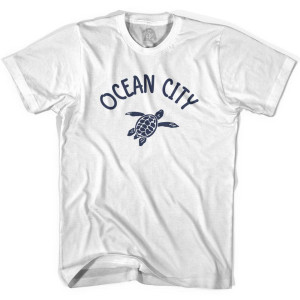 Ocean City Beach Sea Turtle Youth Cotton T-shirt - White Ocean City Beach Sea Turtle Youth Cotton T-shirt - White